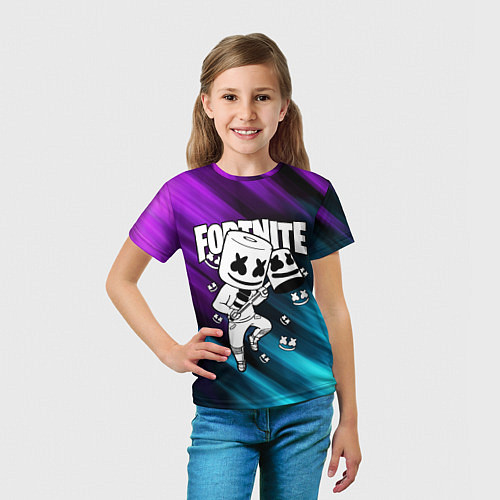 Детская футболка FORTNITE X MARSHMELLO / 3D-принт – фото 5