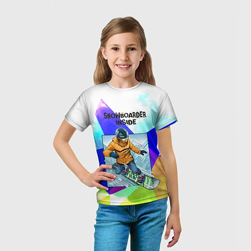 Детская футболка Сноуборд / 3D-принт – фото 5