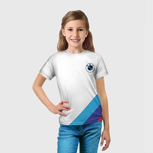 Детская футболка BMW NEW LOGO / 3D-принт – фото 5