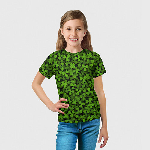 Детская футболка Клевер / 3D-принт – фото 5