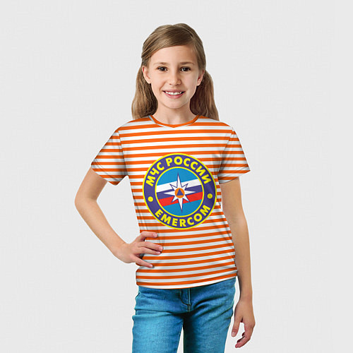Детская футболка Тельняшка МЧС / 3D-принт – фото 5