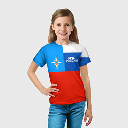 Футболка детская Флаг МЧС России, цвет: 3D-принт — фото 2