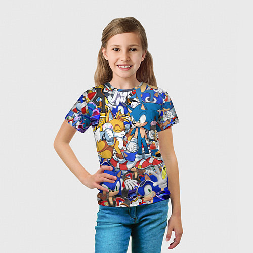Детская футболка SONIC PATTERN / 3D-принт – фото 5
