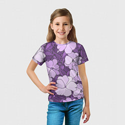 Футболка детская Цветы, цвет: 3D-принт — фото 2