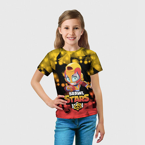 Детская футболка Brawl stars leon max / 3D-принт – фото 5