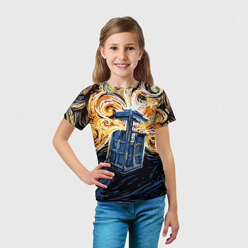 Детская футболка Van Gogh Tardis / 3D-принт – фото 5