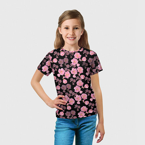 Детская футболка Цветок сакуры / 3D-принт – фото 5