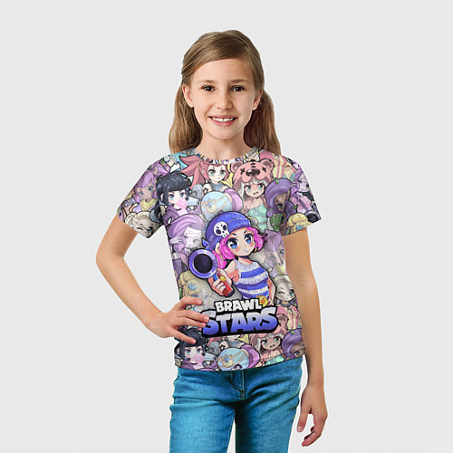 Детская футболка BrawlStars Girls Oko / 3D-принт – фото 5