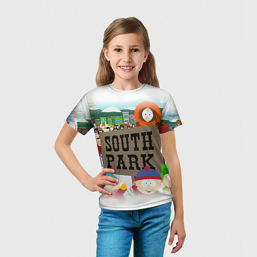 Детская футболка ЮЖНЫЙ ПАРК / 3D-принт – фото 5