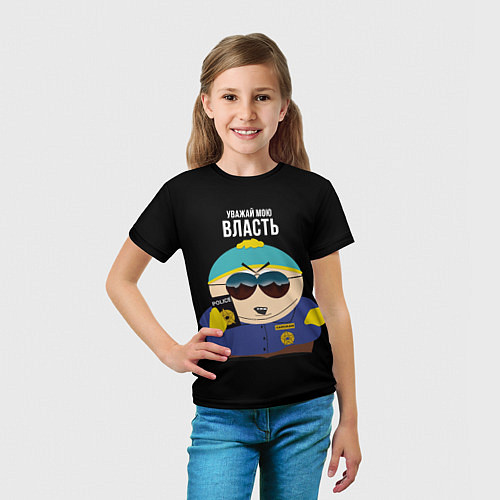 Детская футболка South Park Картман полицейский / 3D-принт – фото 5