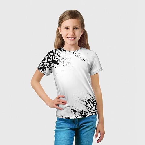 Детская футболка БЕЛЫЕ ЧЕРЕПА / 3D-принт – фото 5