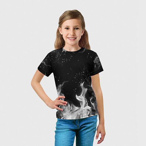 Детская футболка БЕЛЫЙ ОГОНЬ / 3D-принт – фото 5