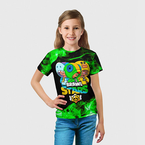 Детская футболка Brawl Stars Leon Trio / 3D-принт – фото 5