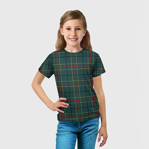 Детская футболка Шотландка / 3D-принт – фото 5