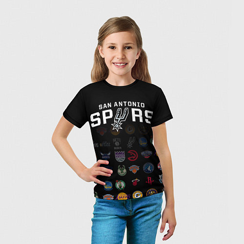 Детская футболка San Antonio Spurs 2 / 3D-принт – фото 5