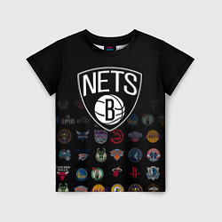 Футболка детская Brooklyn Nets 1, цвет: 3D-принт