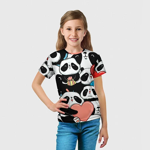 Детская футболка Панды / 3D-принт – фото 5