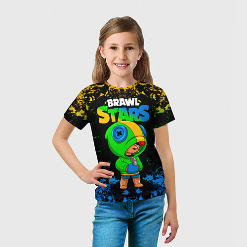 Детская футболка Leon Brawl Stars / 3D-принт – фото 5