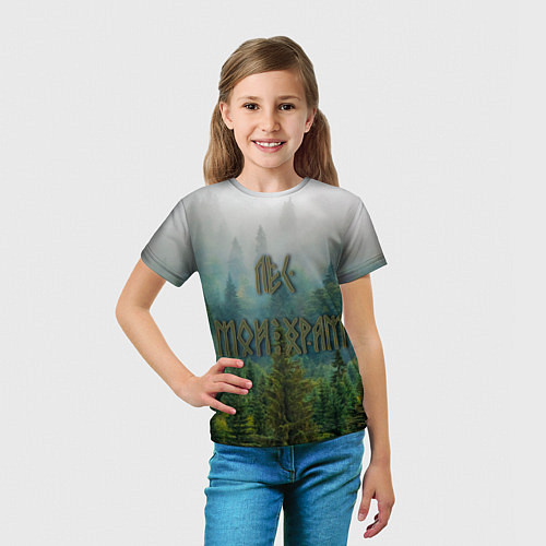 Детская футболка Лес мой храм / 3D-принт – фото 5