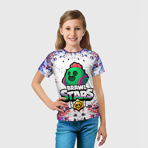 Детская футболка Brawl Stars Spike / 3D-принт – фото 5