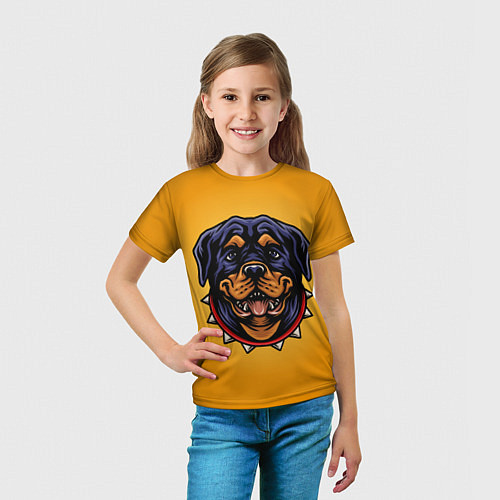 Детская футболка Ротвейлер / 3D-принт – фото 5