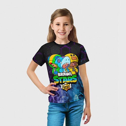 Детская футболка Brawl Stars Leon Trio / 3D-принт – фото 5