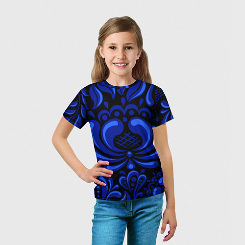 Детская футболка Гжель узоры / 3D-принт – фото 5