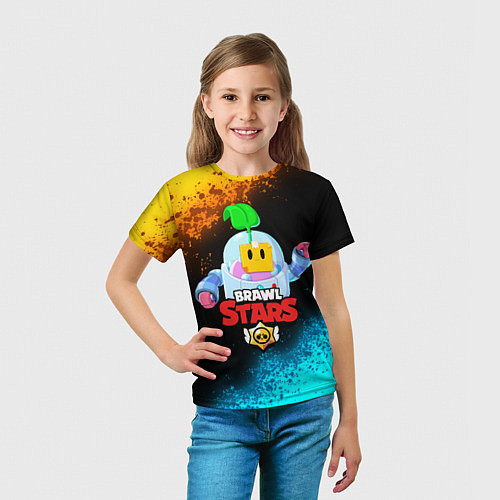 Детская футболка BRAWL STARS SPROUT / 3D-принт – фото 5