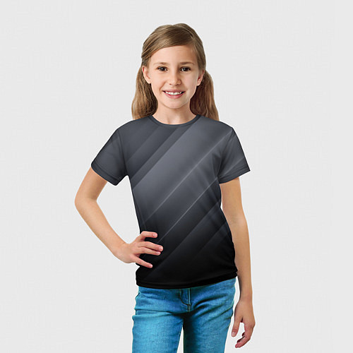 Детская футболка GRAY WAVES / 3D-принт – фото 5