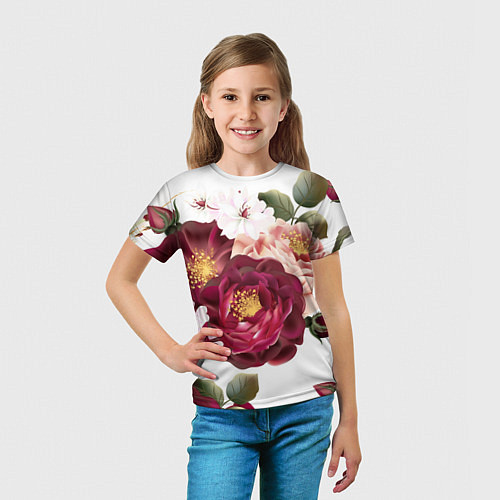 Детская футболка Розы / 3D-принт – фото 5