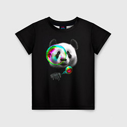 Футболка детская Панда и мыльный пузырь, цвет: 3D-принт