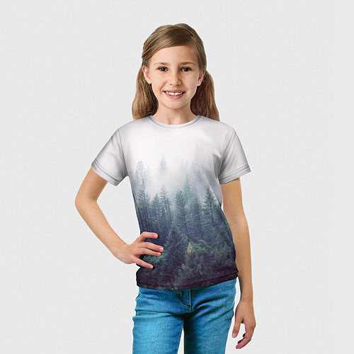 Детская футболка Сибирский лес / 3D-принт – фото 5
