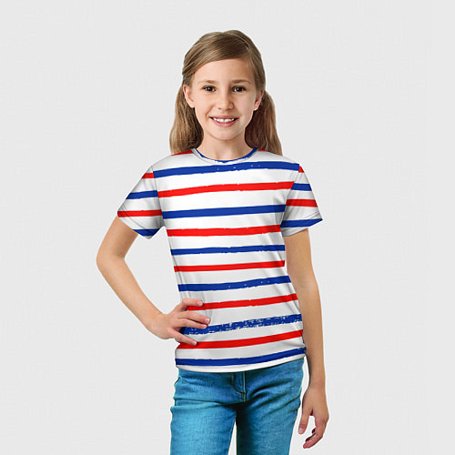 Детская футболка Морская полоска / 3D-принт – фото 5