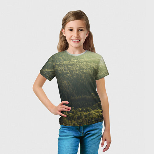 Детская футболка Летний лес / 3D-принт – фото 5