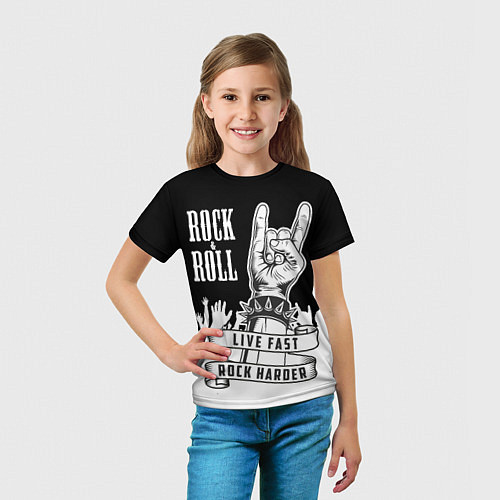 Детская футболка Rock and Roll / 3D-принт – фото 5