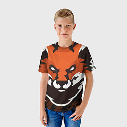 Футболка детская Зверь, цвет: 3D-принт — фото 2