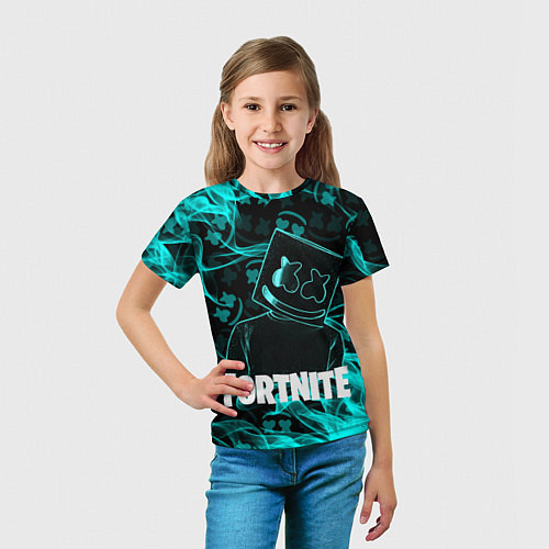 Детская футболка Fortnite Marshmello / 3D-принт – фото 5