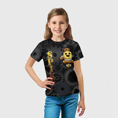 Детская футболка Brawl Stars Robot Spike / 3D-принт – фото 5