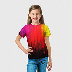 Футболка детская АБСТРАКТНЫЕ КРАСКИ, цвет: 3D-принт — фото 2