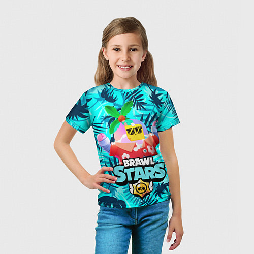 Детская футболка BRAWL STARS TROPICAL SPROUT / 3D-принт – фото 5