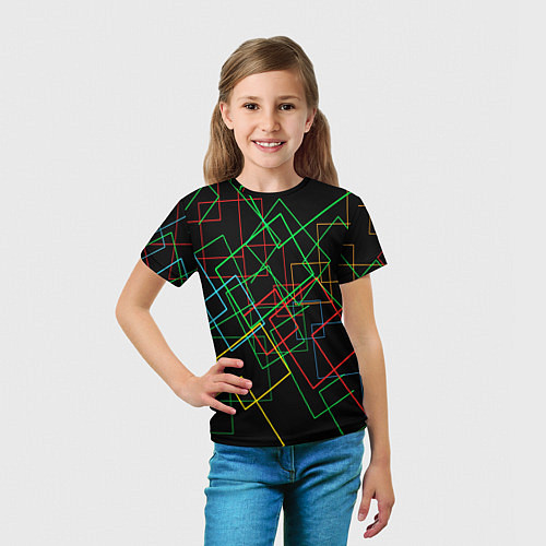 Детская футболка BACKGROUND NEON / 3D-принт – фото 5