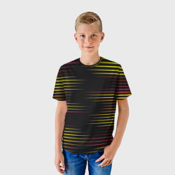 Футболка детская HORIZONTAL GEOMETRY, цвет: 3D-принт — фото 2