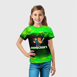 Футболка детская Minecraft 1, цвет: 3D-принт — фото 2