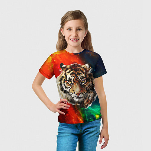 Детская футболка Cosmo Tiger / 3D-принт – фото 5