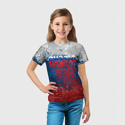 Детская футболка Russia my roots / 3D-принт – фото 5