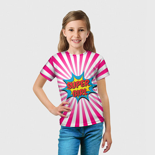Детская футболка Super Girl / 3D-принт – фото 5