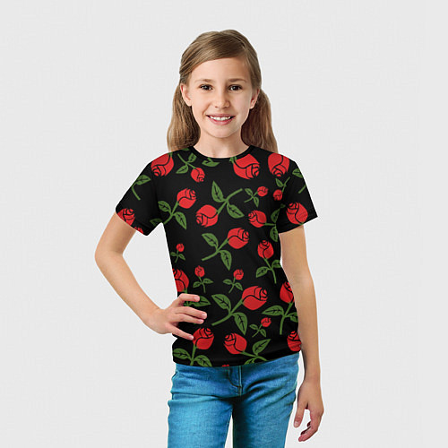 Детская футболка Roses Art / 3D-принт – фото 5