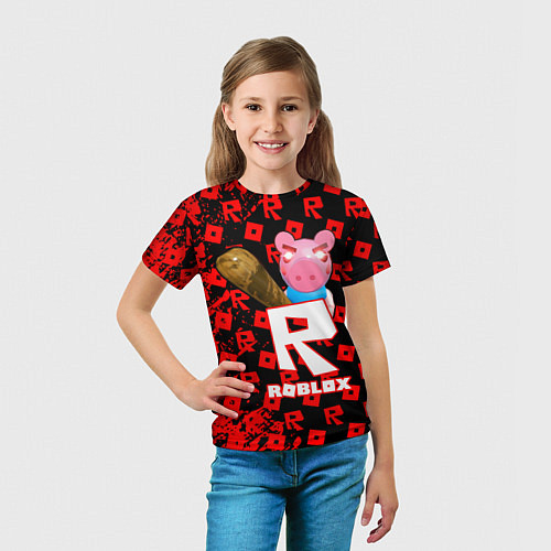 Детская футболка ROBLOX: PIGGI / 3D-принт – фото 5