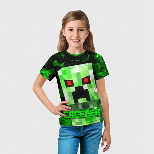 Детская футболка MINECRAFT CREEPER / 3D-принт – фото 5