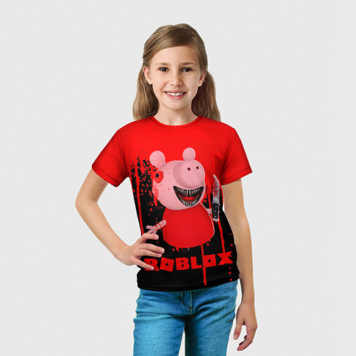 Детская футболка Roblox Piggy / 3D-принт – фото 5